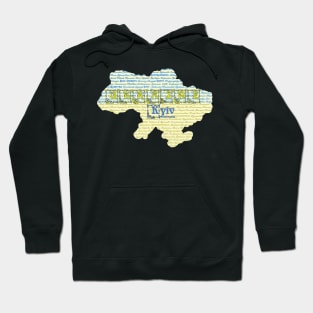 Ukrainian map with a lot of letters Hoodie